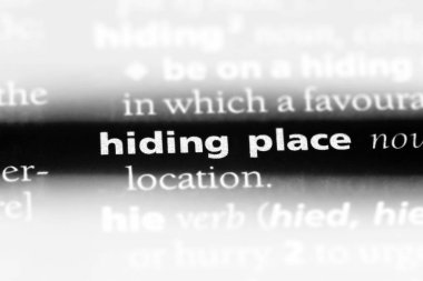 gizleme bir sözlükte kelime yerleştirin. saklandığı yeri kavramı.