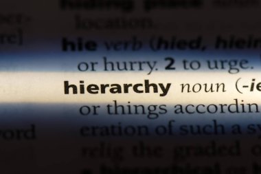 hiyerarşi Word'de bir sözlük. hiyerarşi kavramı.