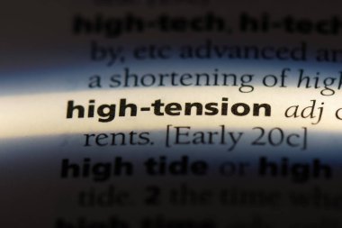 yüksek gerilimli Word'de bir sözlük. yüksek gerilimli kavramı.