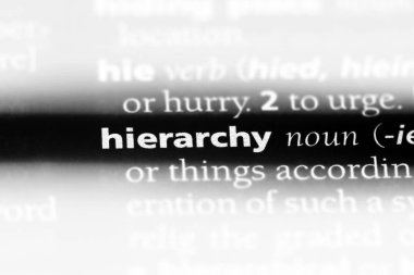 hiyerarşi Word'de bir sözlük. hiyerarşi kavramı.
