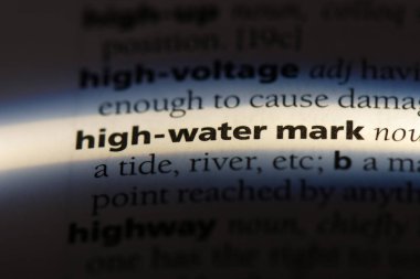 yüksek su işareti Word'de bir sözlük. yüksek su işareti kavramı.