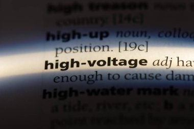 yüksek gerilim Word'de bir sözlük. yüksek gerilim kavramı.