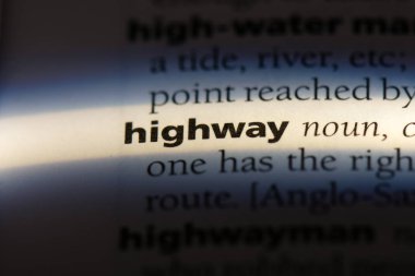 otoyol Word'de bir sözlük. otoyol kavramı.