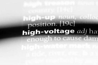 yüksek gerilim Word'de bir sözlük. yüksek gerilim kavramı.