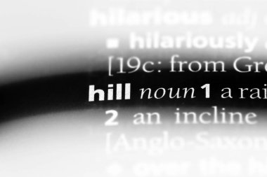 Hill Word'de bir sözlük. tepe kavramı.