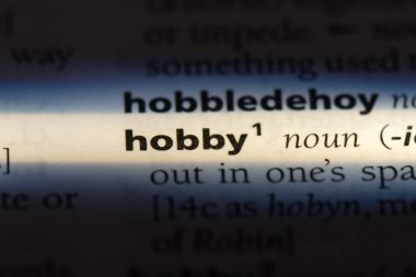 hobi Word'de bir sözlük. hobi kavramı.