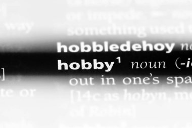 hobi Word'de bir sözlük. hobi kavramı.