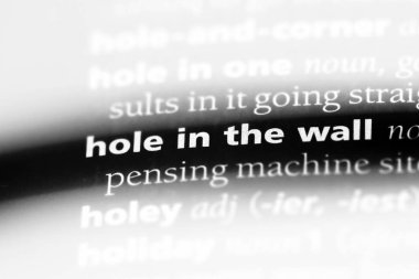 bir sözlük duvar Word'de delik. delik duvar kavramı.