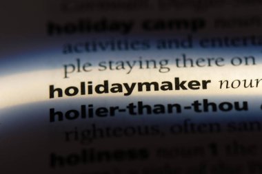 tatilci Word'de bir sözlük. tatilci kavramı.