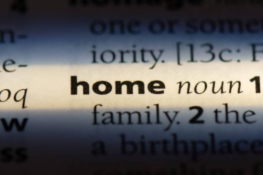 ev tek kelimeyle bir sözlük. ev concept.