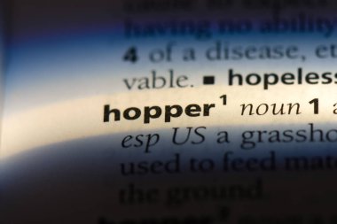 Hopper Word'de bir sözlük. Hopper kavramı.