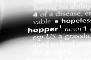 Hopper Word'de bir sözlük. Hopper kavramı.