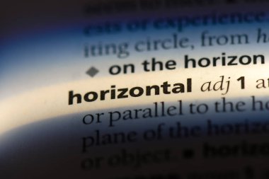 Yatay tek kelimeyle bir sözlük. Yatay kavramı.