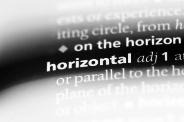 Yatay tek kelimeyle bir sözlük. Yatay kavramı.