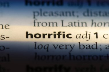 Tek kelimeyle korkunç bir sözlük. korkunç kavramı.