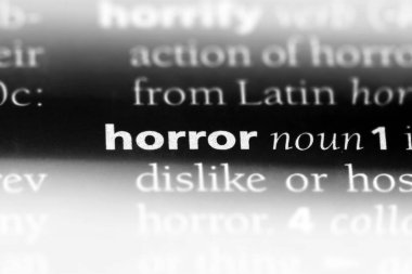 korku Word'de bir sözlük. korku kavramı.
