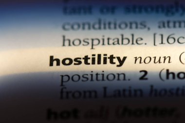 düşmanlık Word'de bir sözlük. düşmanlık kavramı.