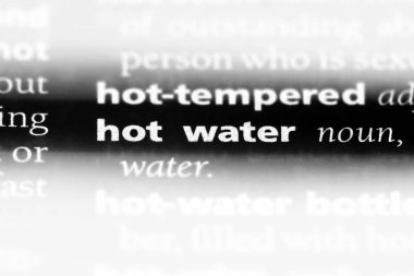 sıcak su Word'de bir sözlük. sıcak su kavramı.