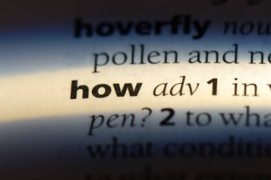 nasıl bir sözlükte kelime. nasıl kavramı.