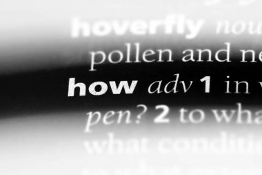 nasıl bir sözlükte kelime. nasıl kavramı.