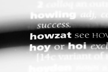 howzat sözcük sözlüğe. howzat kavramı.