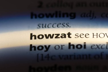 howzat sözcük sözlüğe. howzat kavramı.