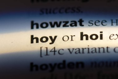 Hoy Word'de bir sözlük. Hoy kavramı.