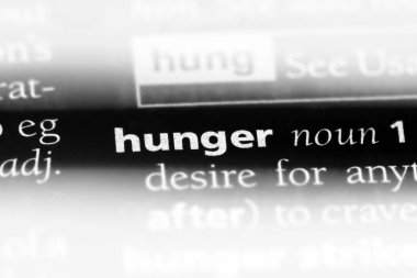 açlık Word'de bir sözlük. açlık kavramı.