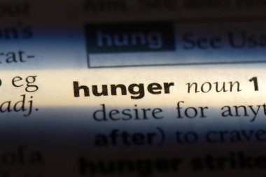 açlık Word'de bir sözlük. açlık kavramı.