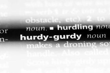 bir sözlüğü'ndeki hurdy gurdy sözcüğü. hurdy gurdy kavramı.