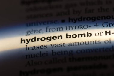 Hidrojen bombası Word'de bir sözlük. Hidrojen bombası kavramı.