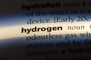 Hidrojen Word'de bir sözlük. Hidrojen kavramı.