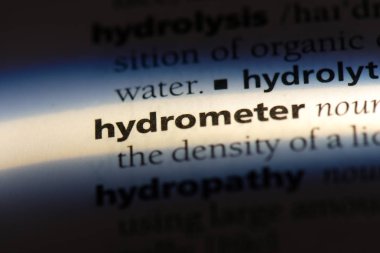 Hidrometre Word'de bir sözlük. Hidrometre kavramı.
