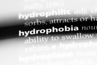 Hydrophobia sözcük sözlüğe. Hydrophobia kavramı.