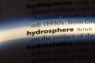 hydrosphere sözcük sözlüğe. hydrosphere kavramı.