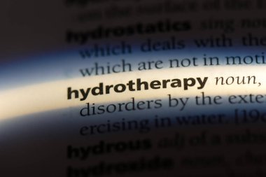 Hidroterapi Word'de bir sözlük. Hidroterapi kavramı.