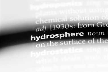 hydrosphere sözcük sözlüğe. hydrosphere kavramı.