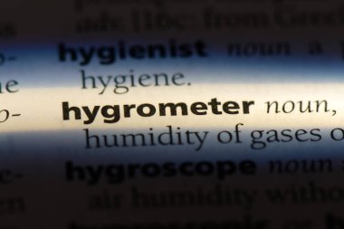 Higrometre Word'de bir sözlük. Higrometre kavramı.