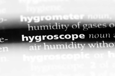 hygroscope sözcük sözlüğe. hygroscope kavramı.