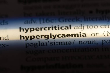 hyperglycaemia sözcük sözlüğe. hyperglycaemia kavramı.
