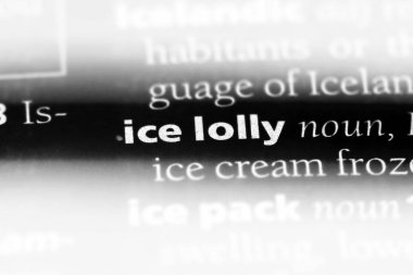 bir sözlüğü'ndeki buz lolly sözcüğü. buz lolly kavramı.