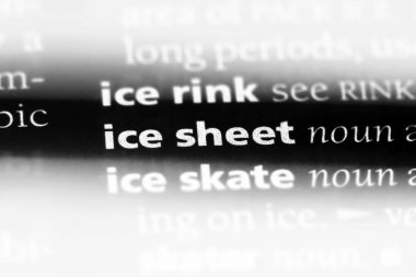 buz levha bir sözlük tek kelimeyle. buz levha kavramı.
