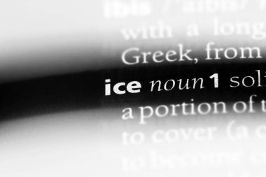 buz Word'de bir sözlük. buz kavramı.