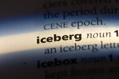 buzdağı Word'de bir sözlük. buzdağı kavramı.