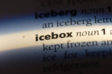 bir sözlüğü'ndeki buz kutusuna sözcüğü. buzdolabı kavramı.