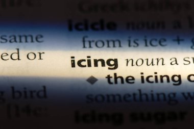 bir sözlüğü'ndeki sözcüğü krema. buzlanma kavramı.