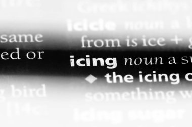 bir sözlüğü'ndeki sözcüğü krema. buzlanma kavramı.