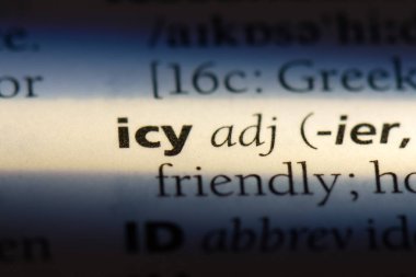 buzlu tek kelimeyle bir sözlük. buzlu kavramı.