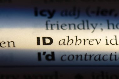 Kimliği Word'de bir sözlük. Kimlik kavramı.