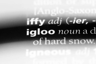 Igloo Word'de bir sözlük. Igloo kavramı.
